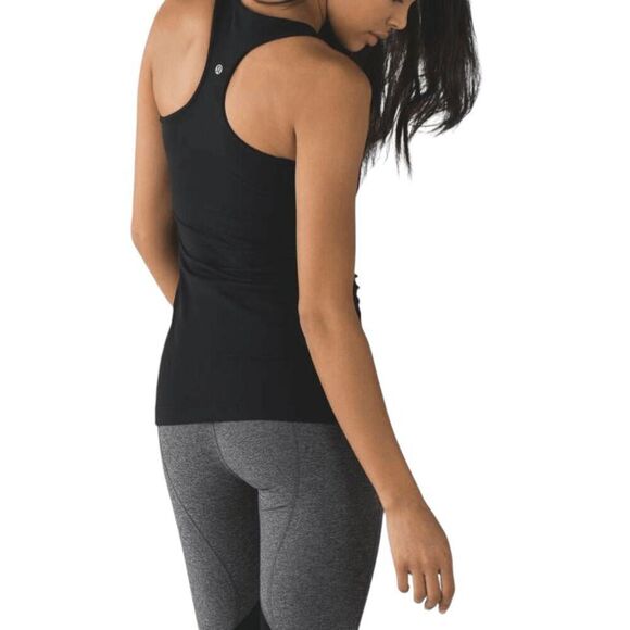 LULULEMON ATHLETICA Cool Racerback Tank in Black Size 4 - Picture 2 of 4